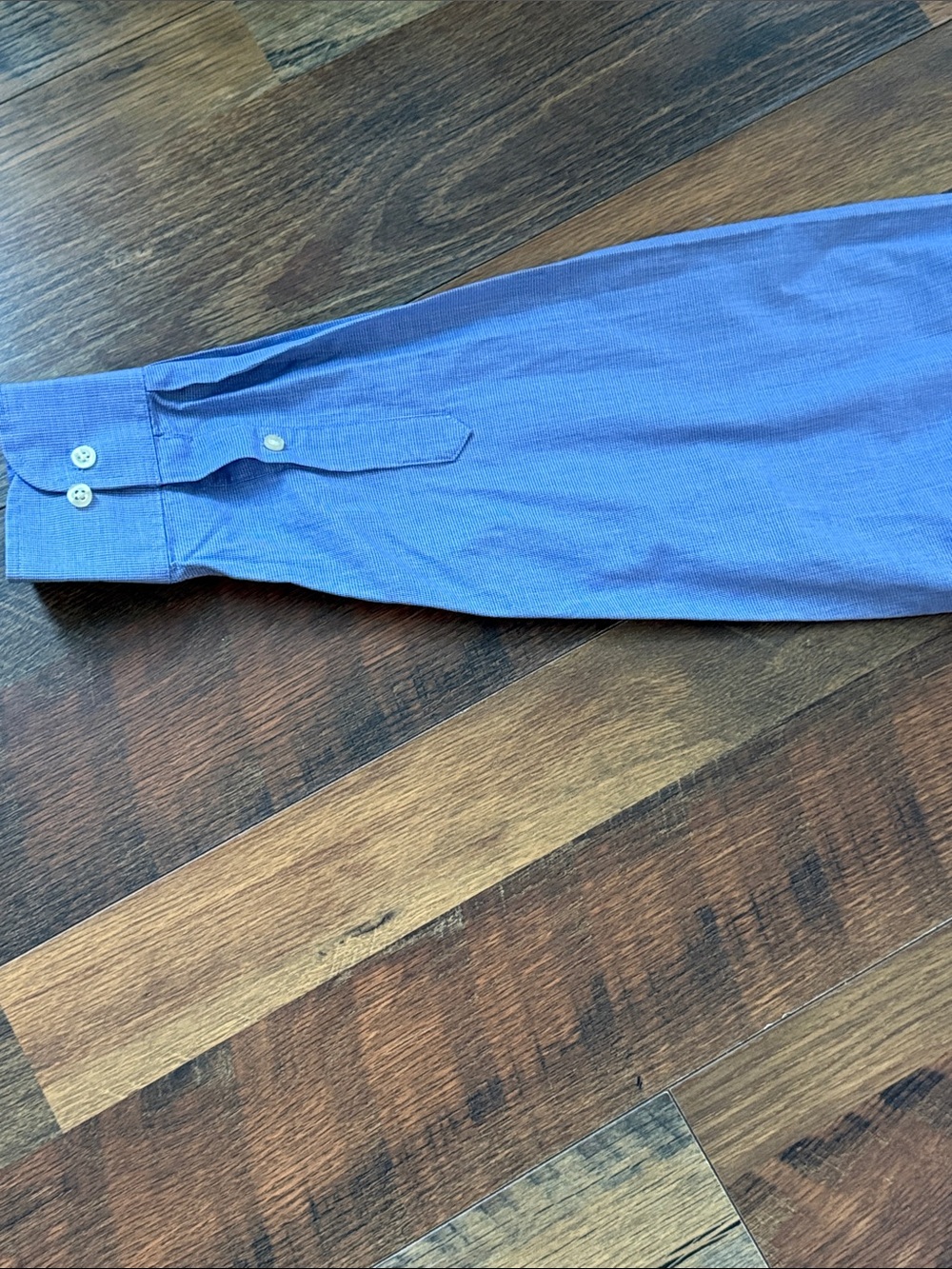 Chaps Classic Fit Wrinkle Free Blue Button Down Dress Shirt 16 34/35 - Picture 7 of 7